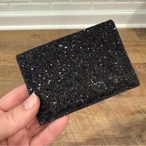 Kate Spade New York Graham Card Case Wallet Greta Court Black Glitter